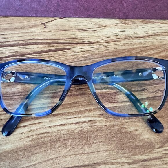 COACH Blue Tortoise Eyeglass Frames w/ Case | HC6154 5613 - Picture 4 of 10